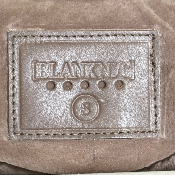 BLANK NYC Suede Moto Jacket Tan Taupe Light Brown Silver Hardware Small - Picture 12 of 16